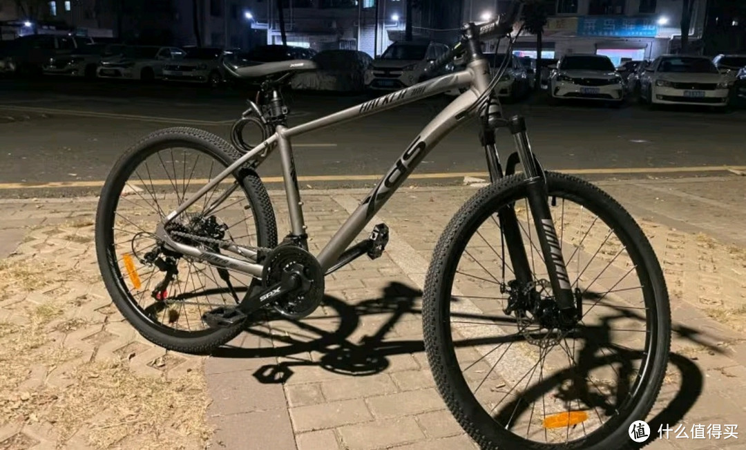 喜德盛山地自行车24款黑客380禧玛诺后变21速双碟刹 黑灰17学生单车